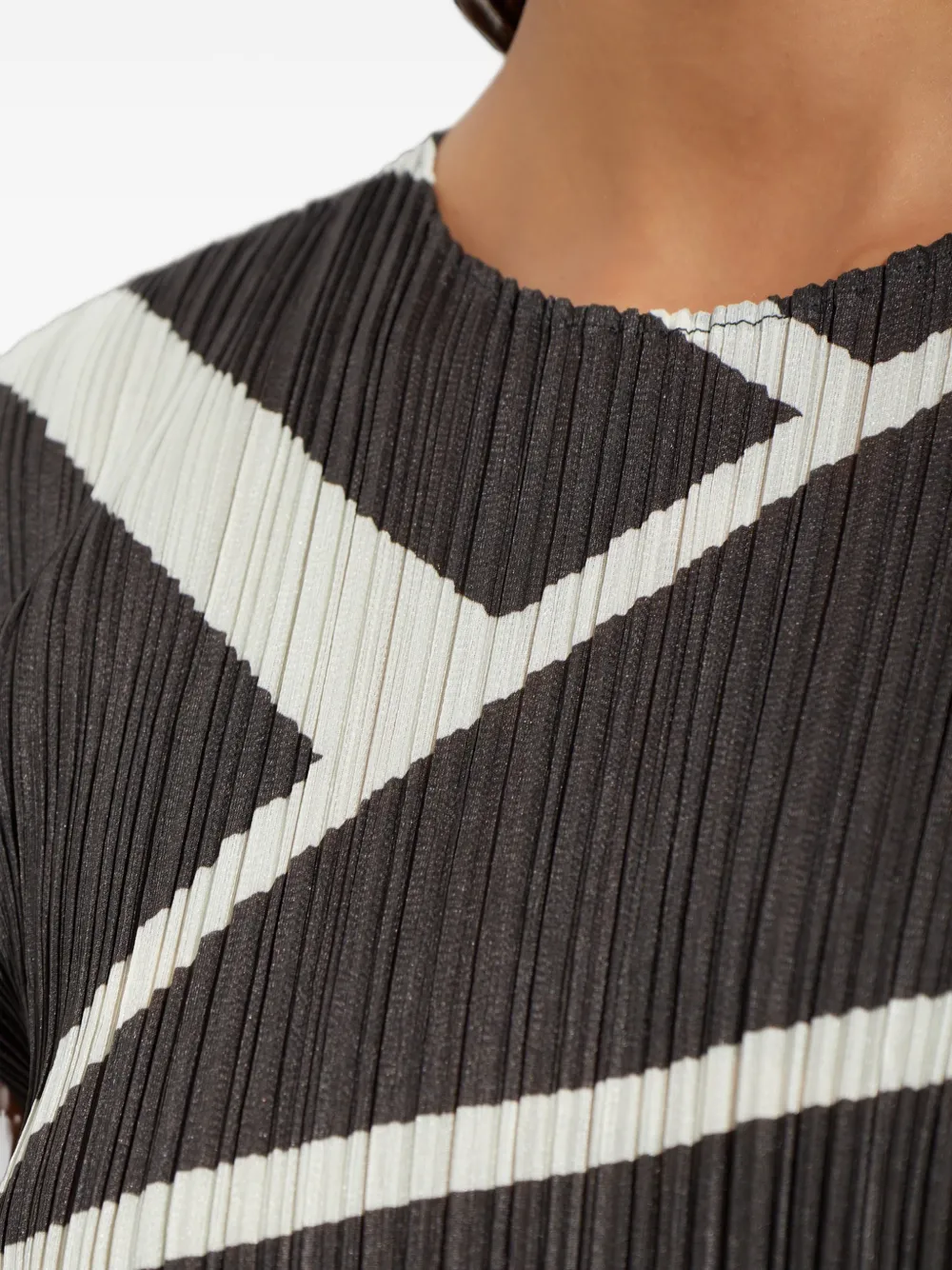 Pleats Please Issey Miyake Fold Line geplooide midi-jurk Grijs