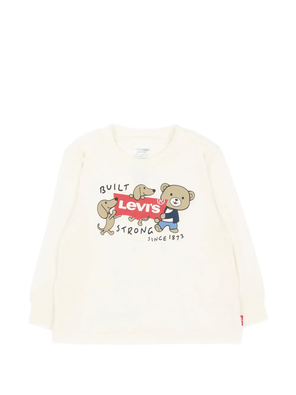 Levi's Kids graphic-print long-sleeve T-shirt - Bianco