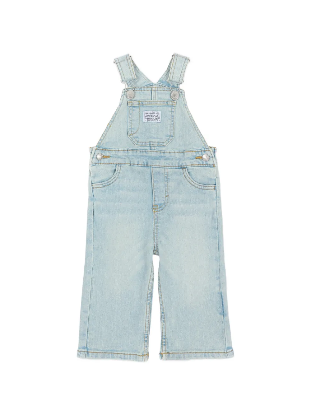 Levi's Kids logo-patch dungarees - Bleu Levi's Kids logo-patch dungarees - Bleu