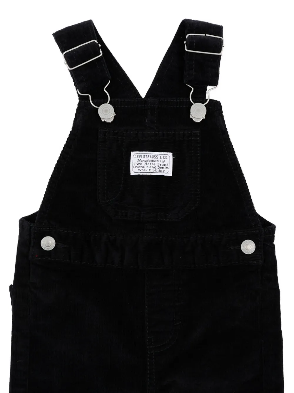 Levi's Kids Tuinbroek met ribfluwelen textuur Zwart