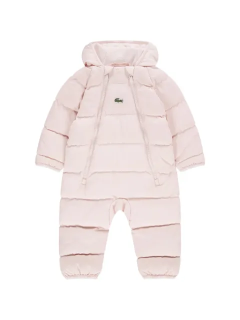 Lacoste Kids quilted hooded snowsuit