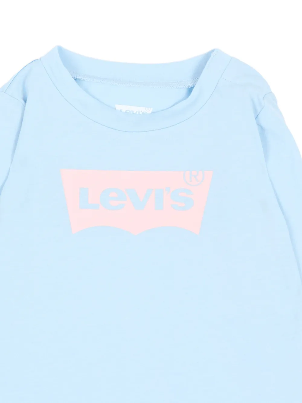 Levi's Kids T-shirt met lange mouwen en logo-print Blauw