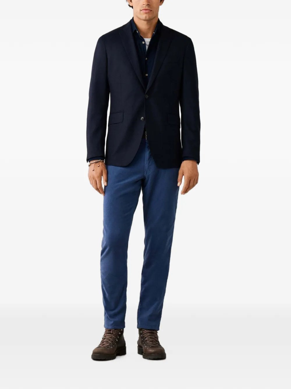 Hackett London Blazer met enkele rij knopen Blauw