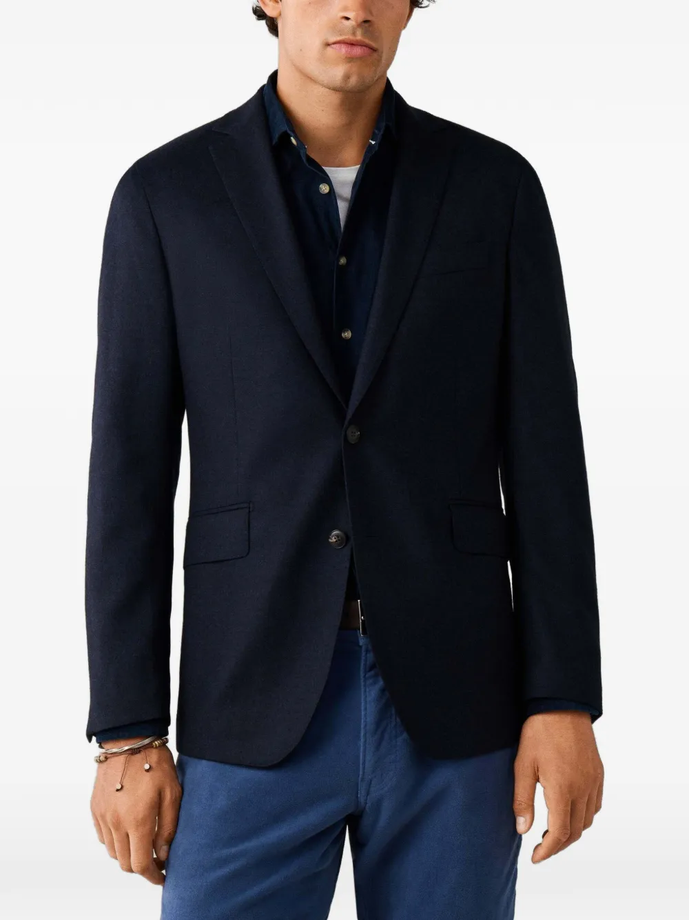 Hackett London Blazer met enkele rij knopen Blauw
