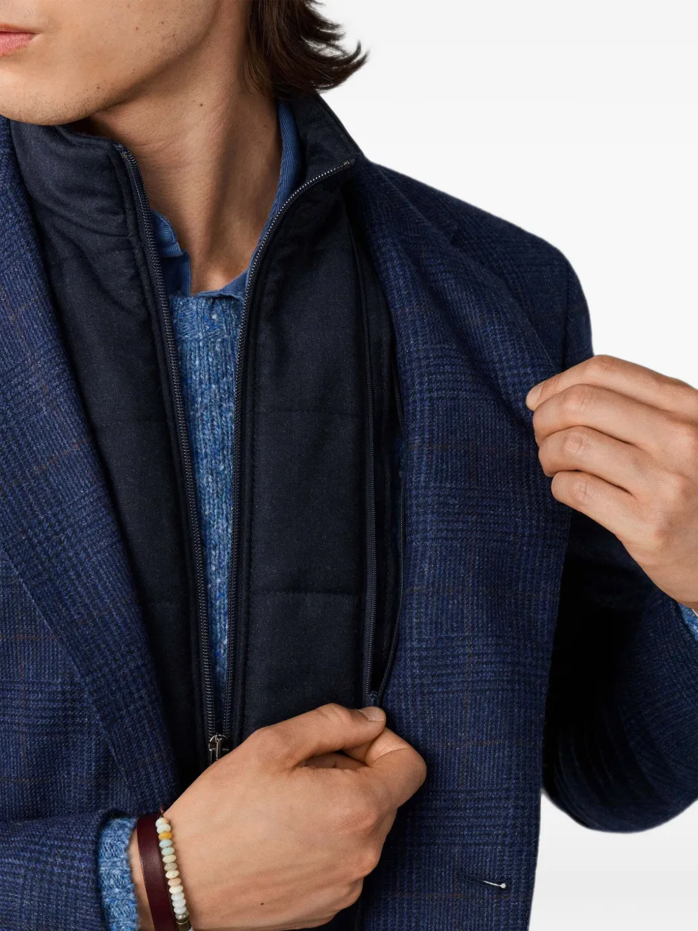 Hackett London Blazer met enkele rij knopen Blauw