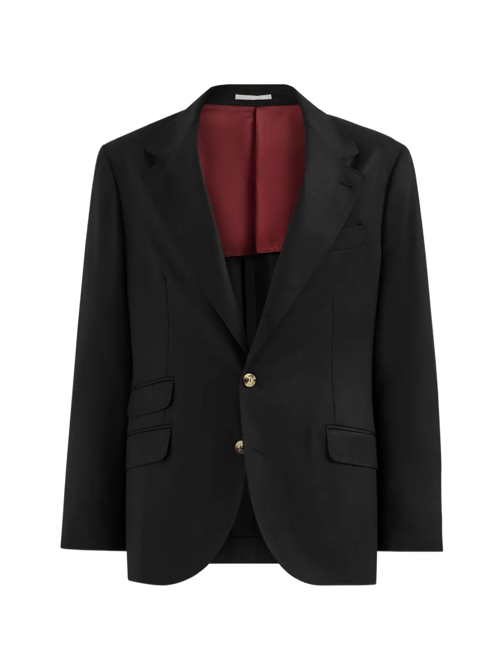 Brunello Cucinelli virgin-wool flannel deconstructed Cavallo blazer - Nero