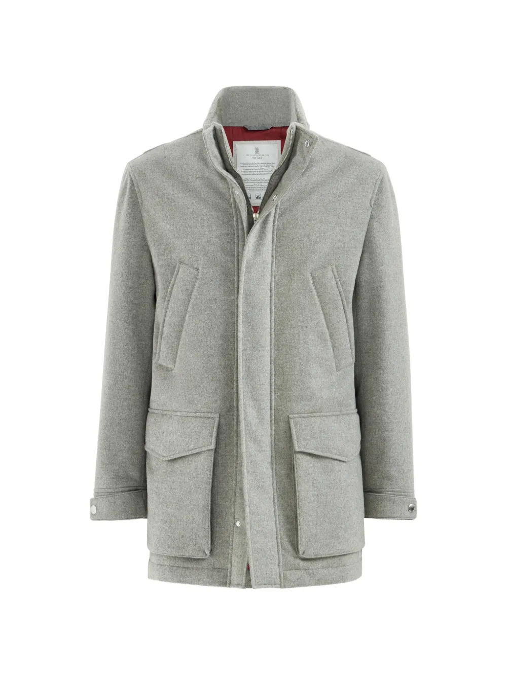 Brunello Cucinelli padded cashmere parka - Grigio