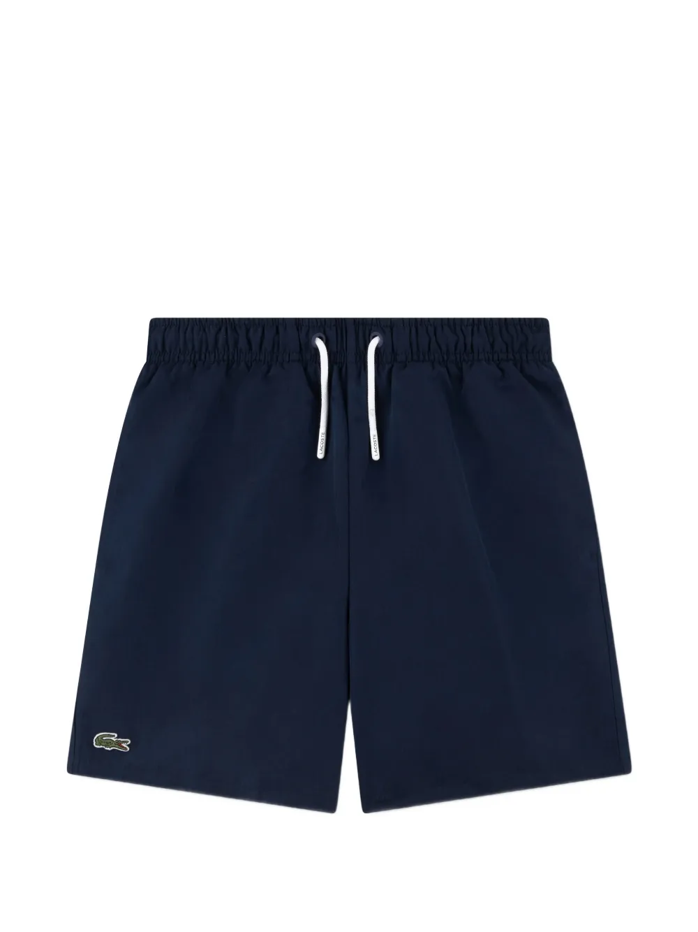 Lacoste Kids logo-patch drawstring swim shorts - Blu