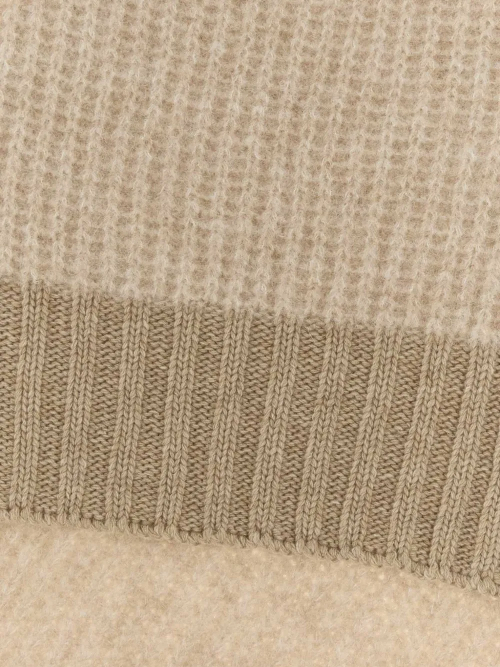 Stone Island Ribgebreide sjaal Beige