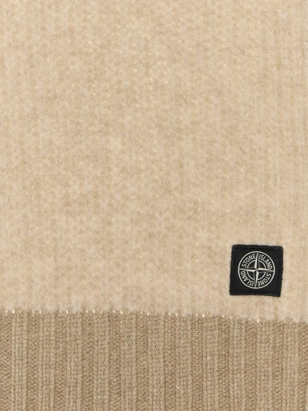 Stone Island Ribgebreide sjaal Beige