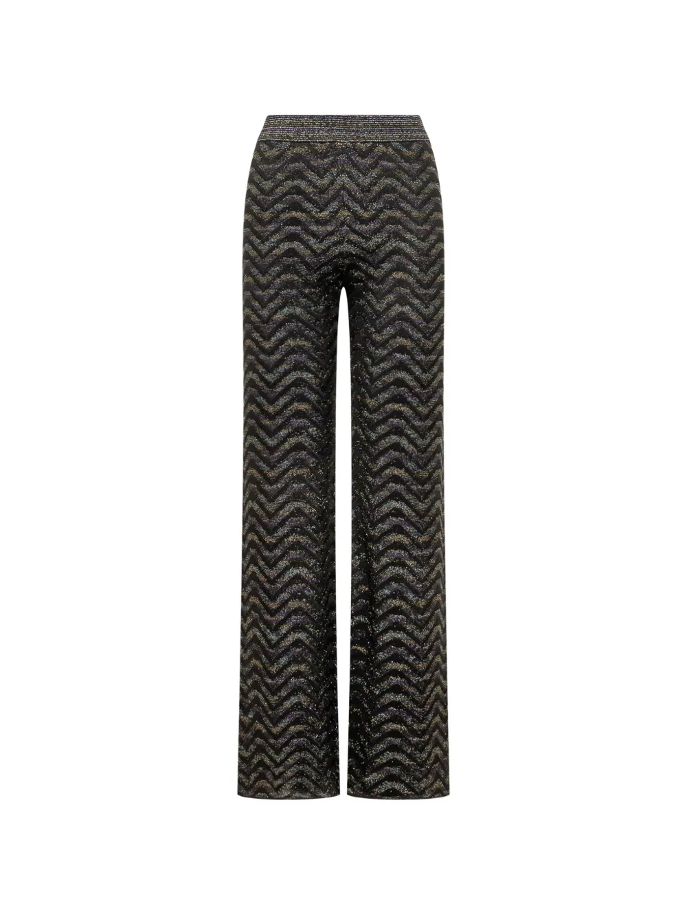 Missoni zigzag-knit metallic-thread trousers