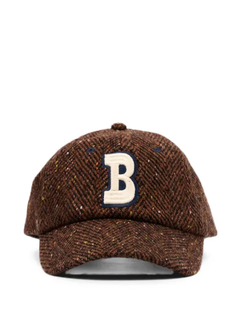 Bobo Choses herringbone-tweed logo-patch cap