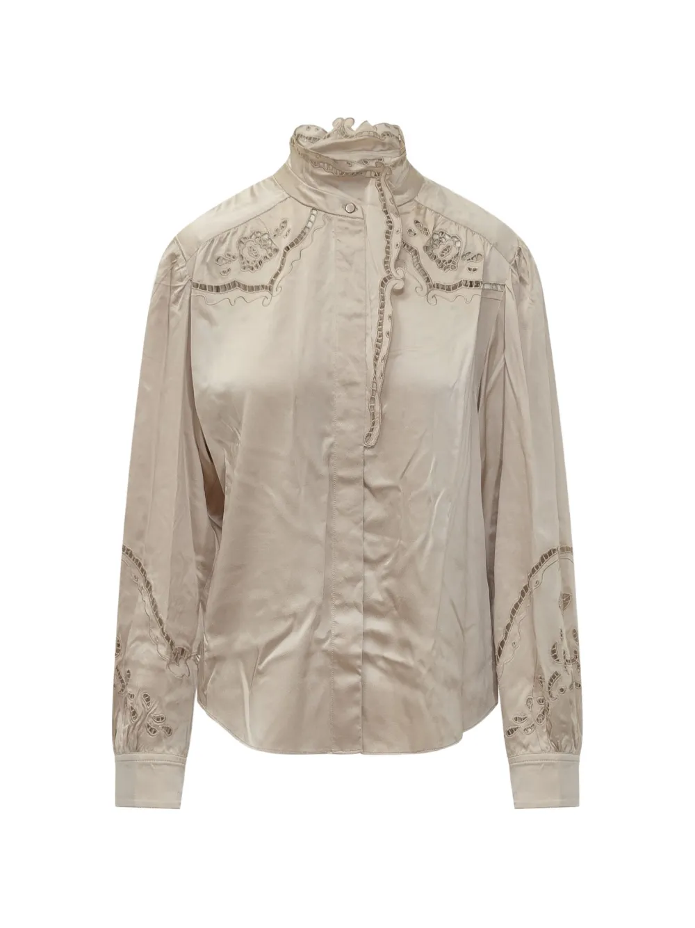 ISABEL MARANT Ejali silk blouse Beige