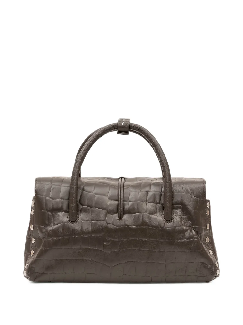 Zanellato small Dotta Foulard 70 crocodile-effect tote bag Bruin