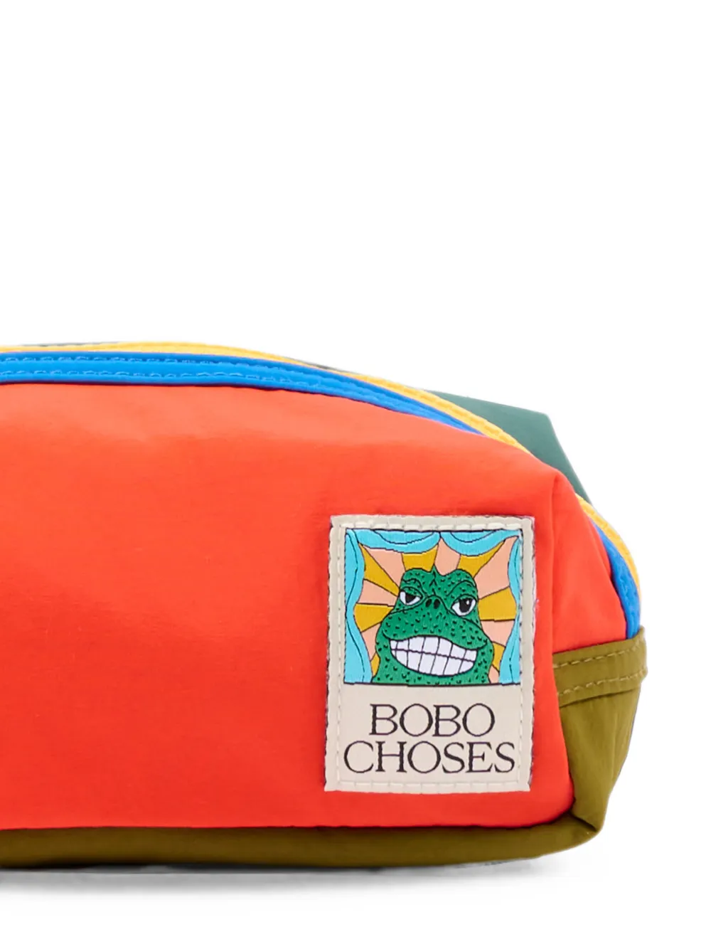 Bobo Choses Beast etui met vlakken en logo-patch Oranje