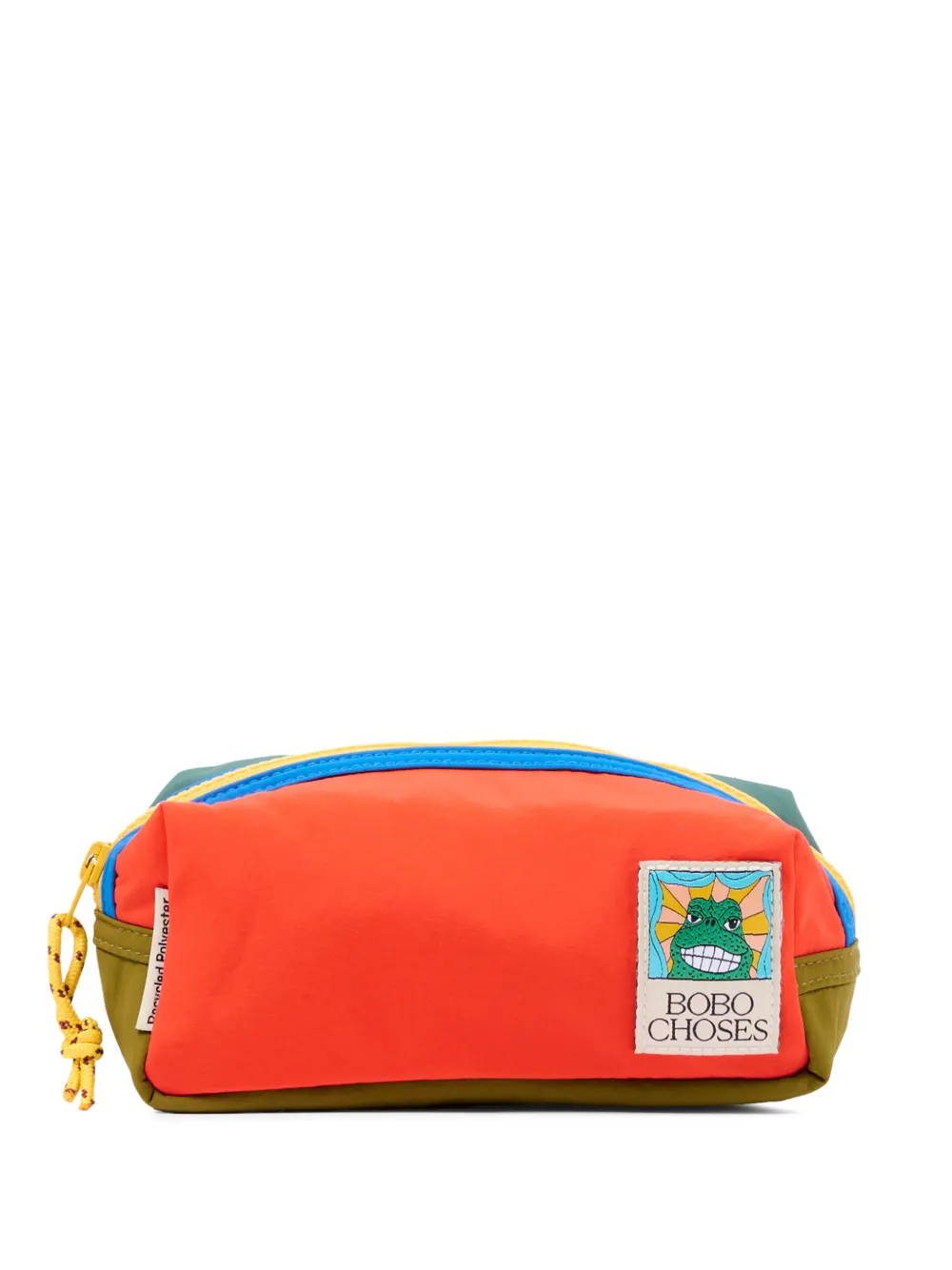 Bobo Choses Beast logo-patch panelled pencil case - Arancione