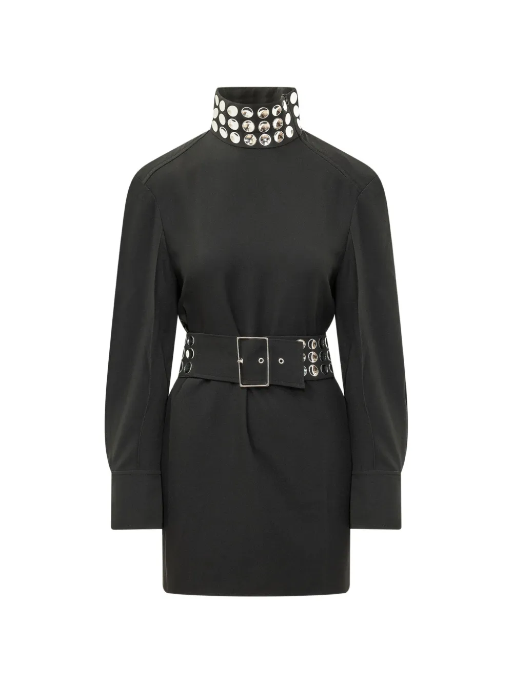 IRO stud-embellished belted mini dress Zwart