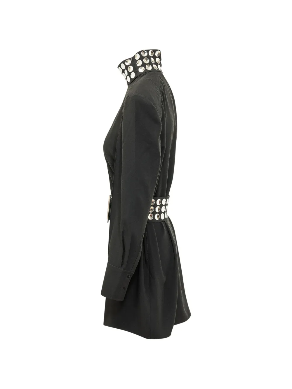 IRO stud-embellished belted mini dress Zwart