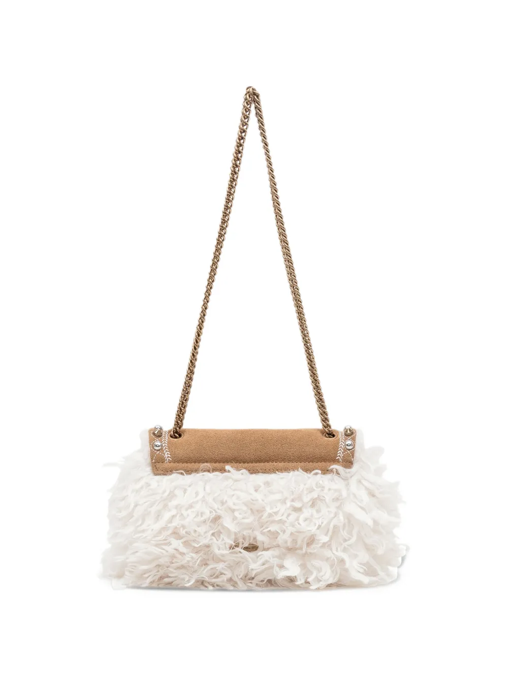 Kurt Geiger London Kensington schoudertas van imitatielamswol Beige