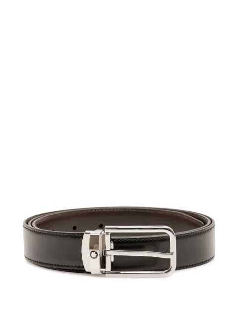 Montblanc rectangular-buckle leather belt