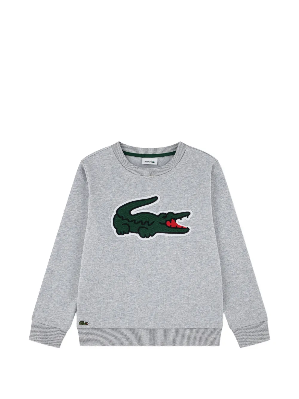Lacoste Kids logo-patch sweatshirt Grijs