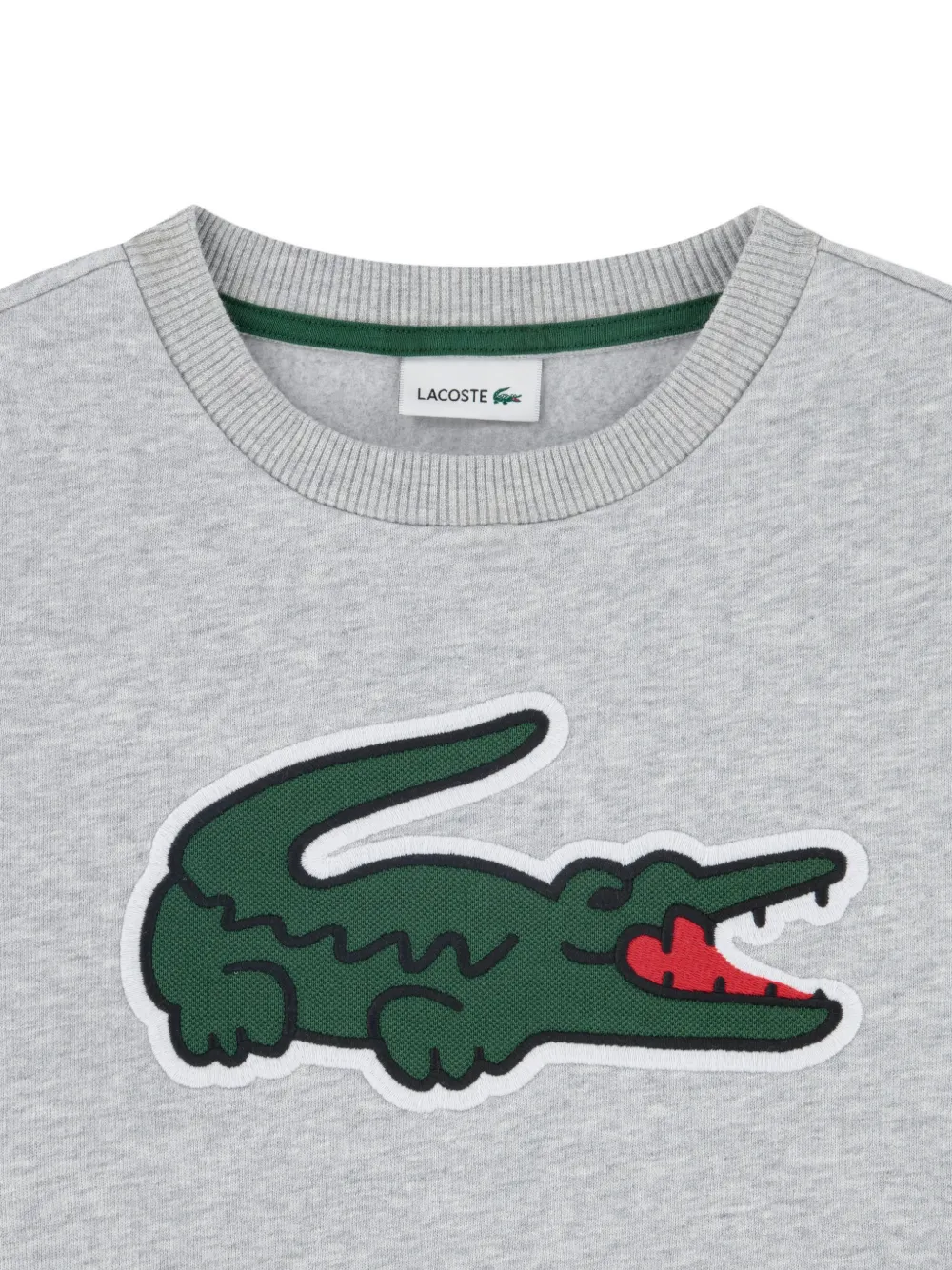 Lacoste Kids logo-patch sweatshirt Grijs