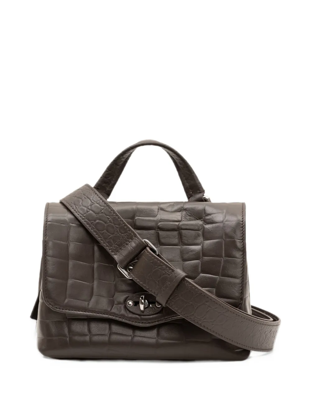 Zanellato M Postina crocodile-effect tote bag Bruin
