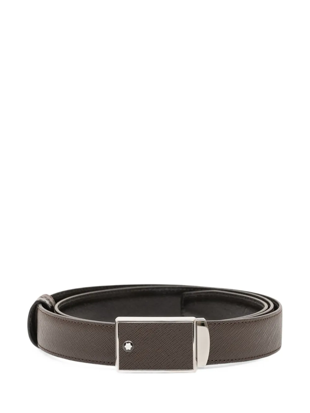 Montblanc Marquetry leather belt Bruin
