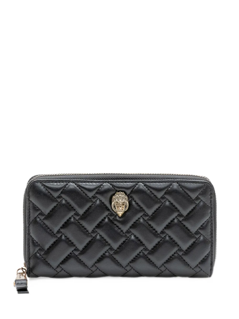 Kurt Geiger London quilted eagle-plaque wallet - Nero