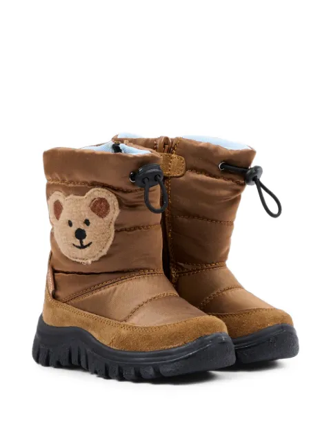 Falcotto bear-patch quilted boots