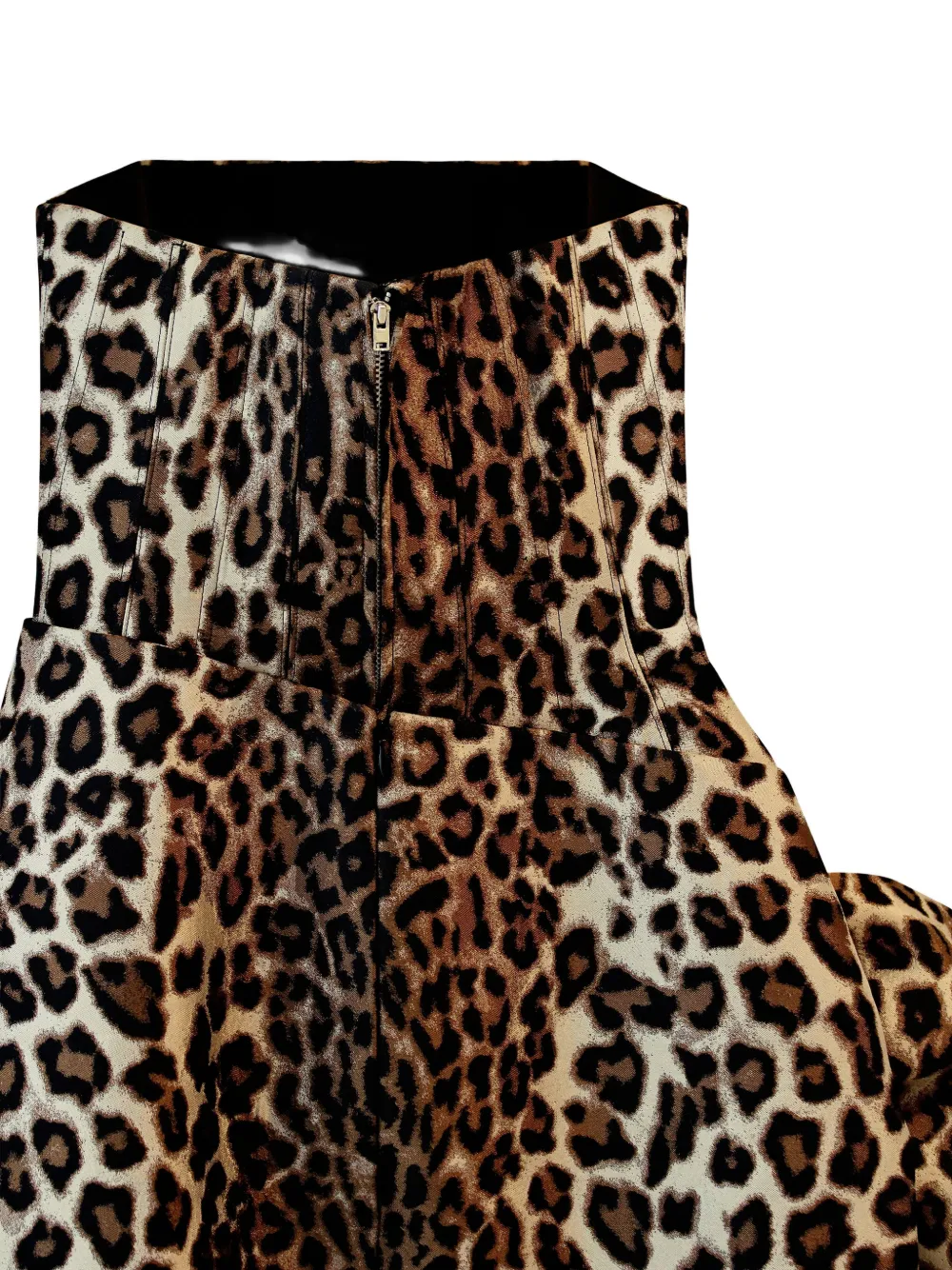 Givenchy Maxi-jurk met luipaard-jacquard en strik Bruin