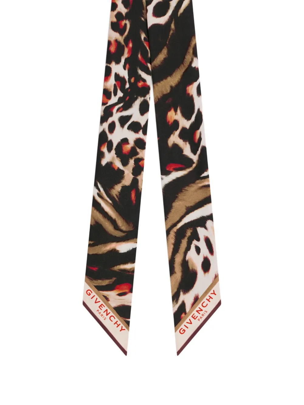 Givenchy Zijden bandeau met abstracte dieren-print Zwart
