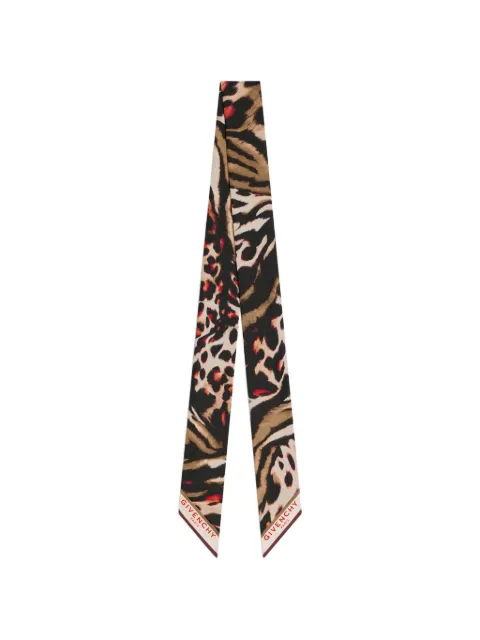 Givenchy bandeau in silk with abstract animal print