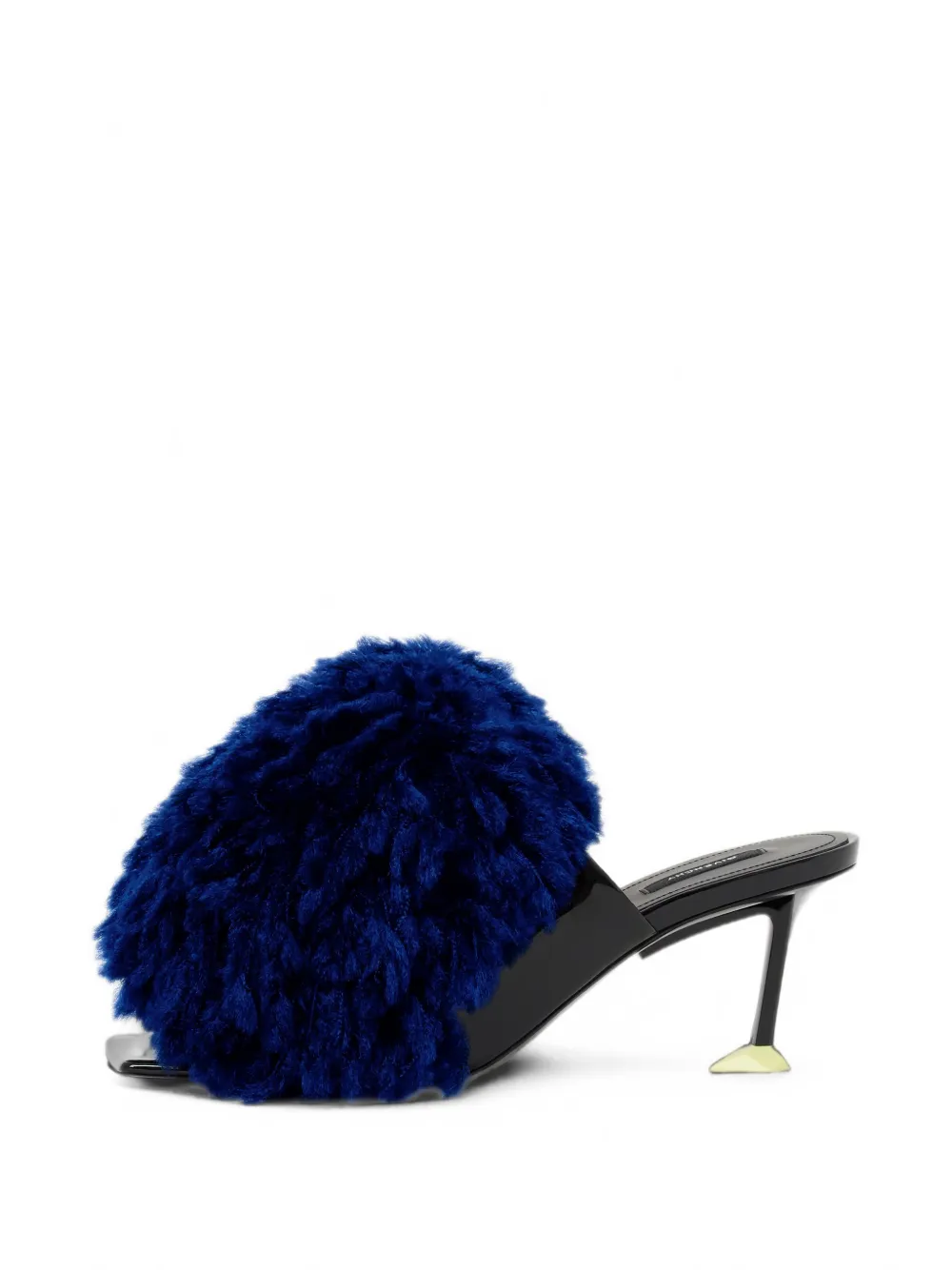 Givenchy Pompom lakleren gebreide muiltjes Blauw