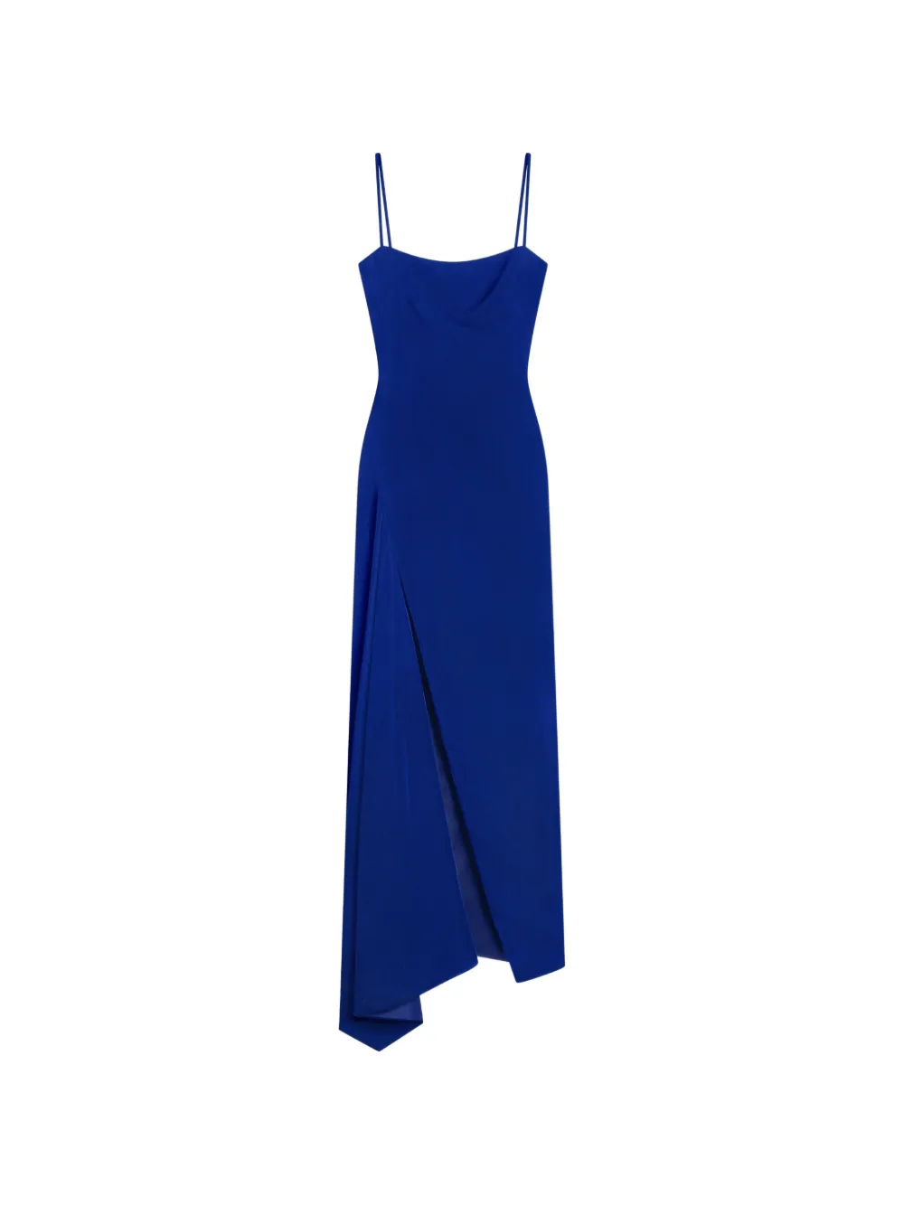Givenchy sliced long slashed dress in velvet