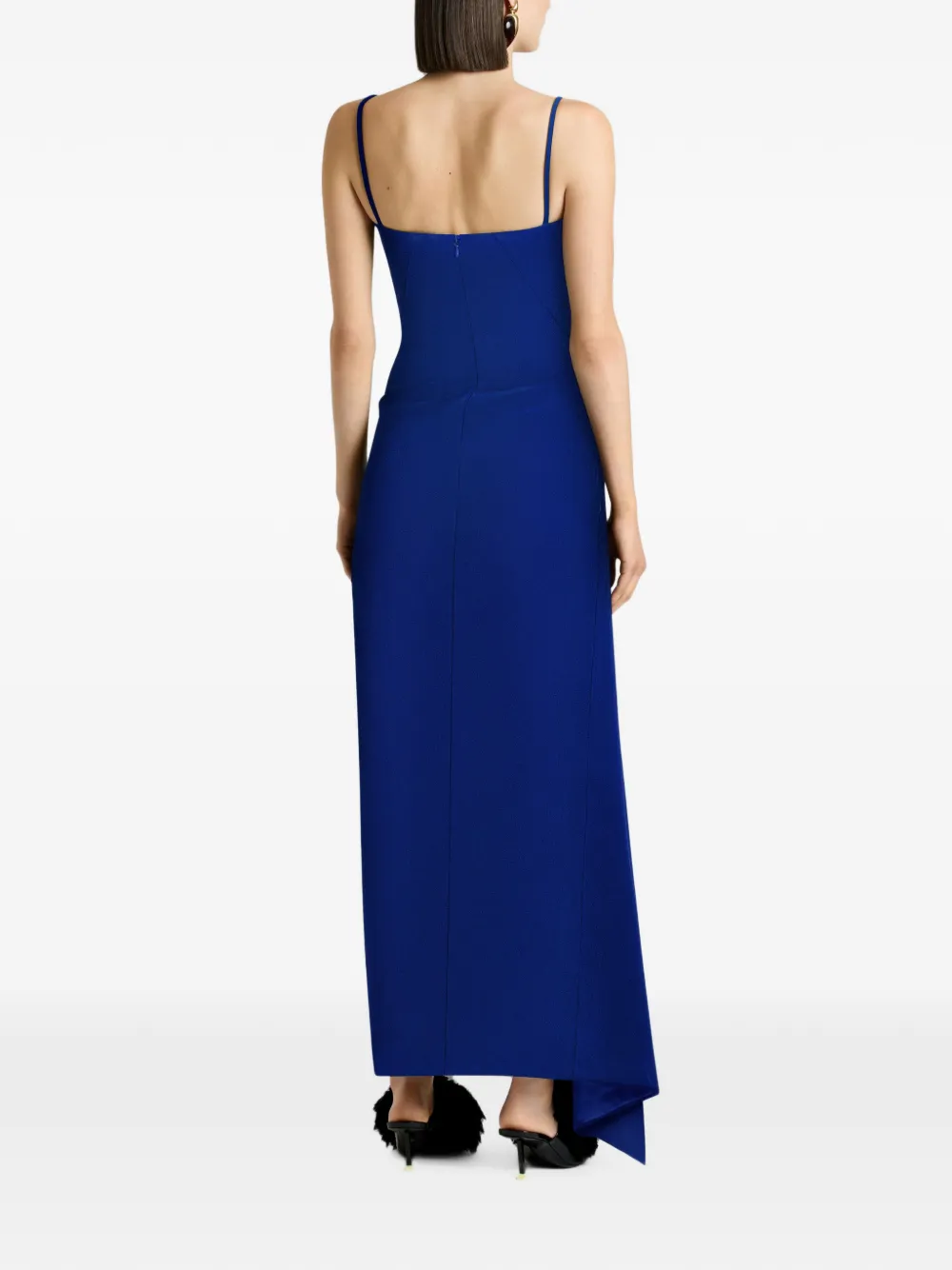 Givenchy Sliced fluwelen maxi-jurk Blauw