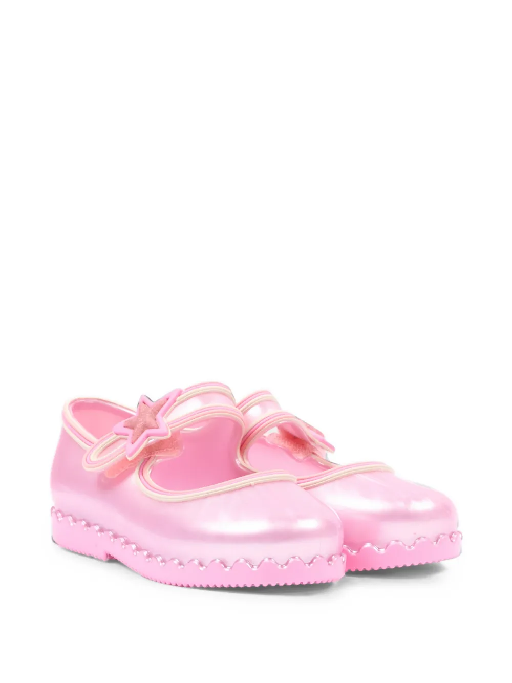 Mini Melissa Hip Ballerina star-patchwork ballet flats - Rosa