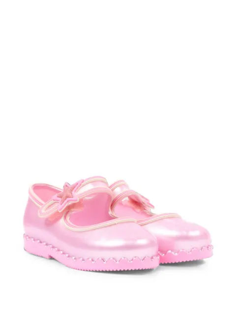 Mini Melissa Hip Ballerina star-patchwork ballet flats
