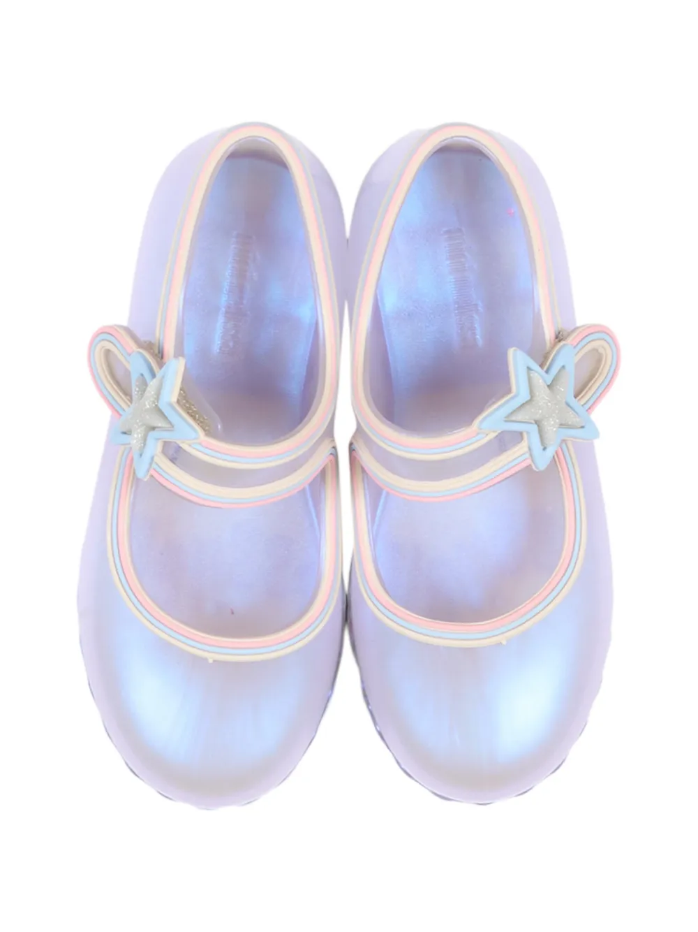 Mini Melissa Hip Balllerina star-patch ballet flats Paars
