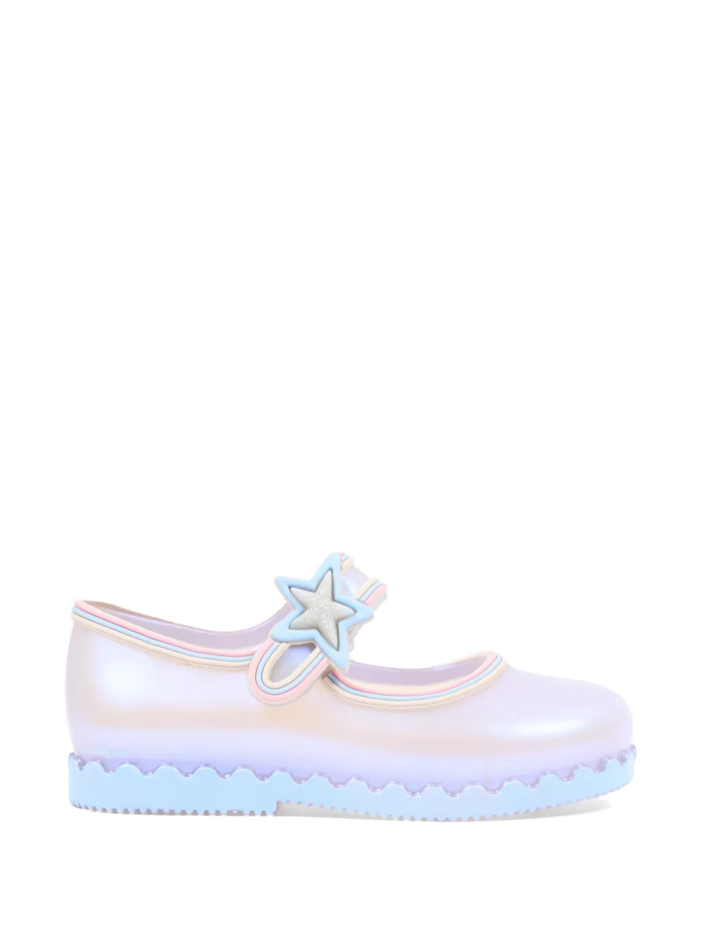 Mini Melissa Hip Balllerina star-patch ballet flats Paars