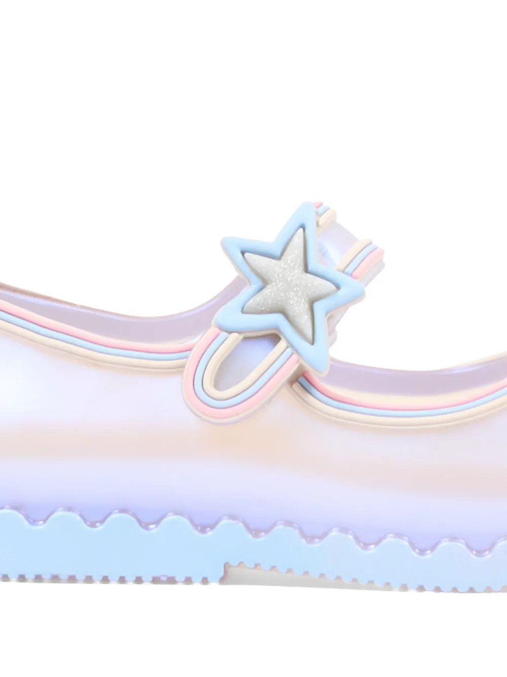 Mini Melissa Hip Balllerina star-patch ballet flats Paars