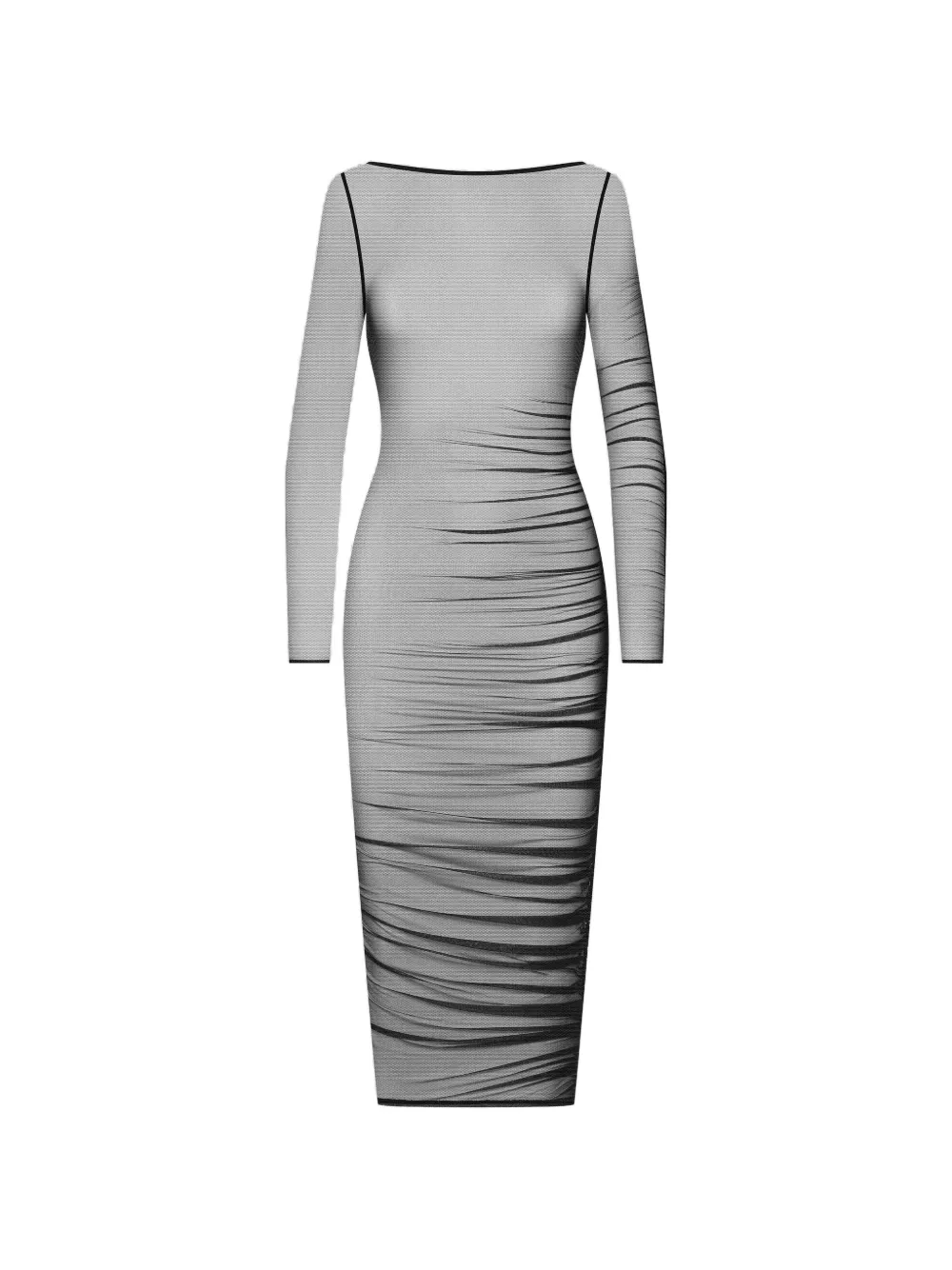 SCANDALE Nuit Fauve ruched midi dress