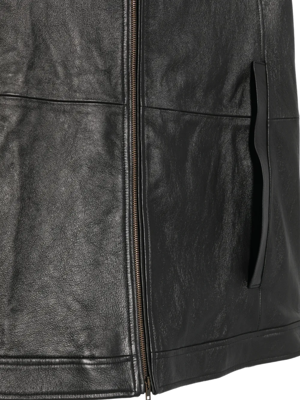 7 For All Mankind Leren cape-jack Zwart