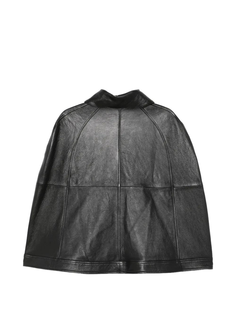 7 For All Mankind Leren cape-jack Zwart