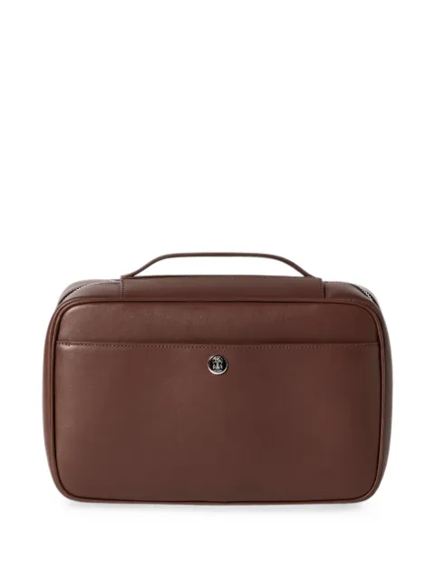 Brunello Cucinelli smooth calfskin travel beauty case