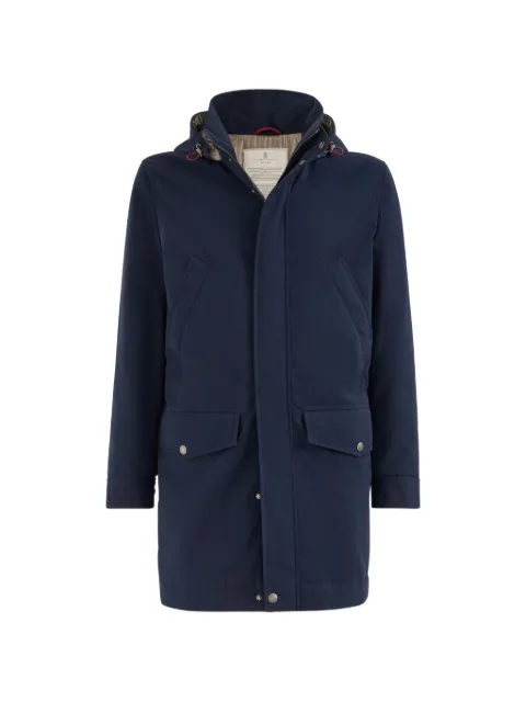 Brunello Cucinelli water-resistant microfiber parka with Thermore® padding and detachable hood