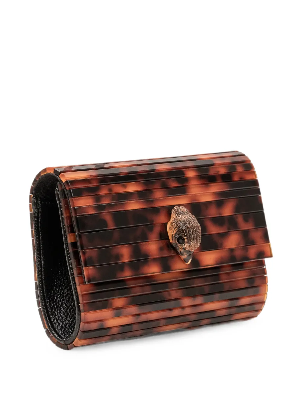 Kurt Geiger London Party Eagle clutch met schildpad-effect Bruin