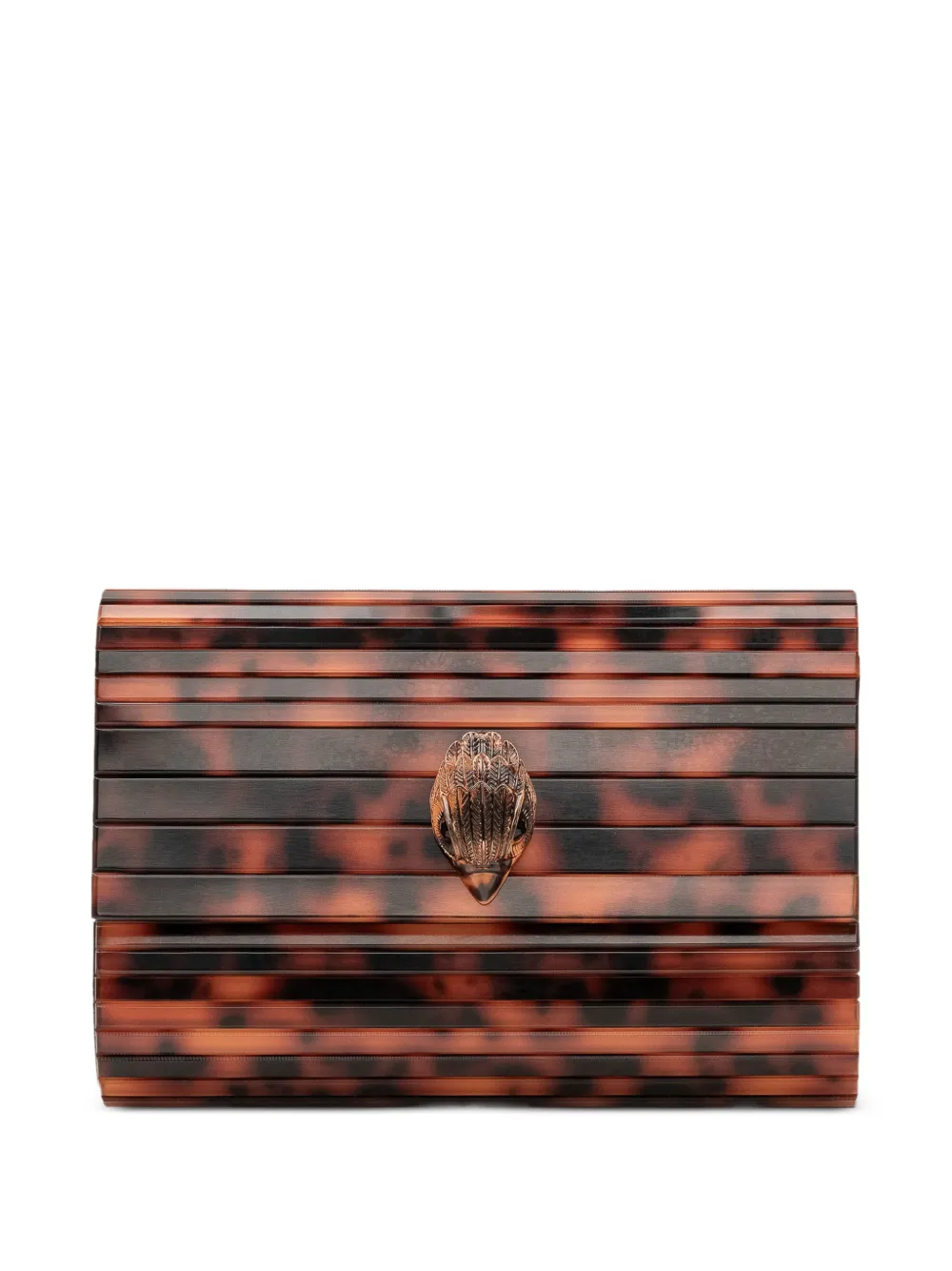 Kurt Geiger London Party Eagle tortoiseshell-effect clutch bag - Marrone