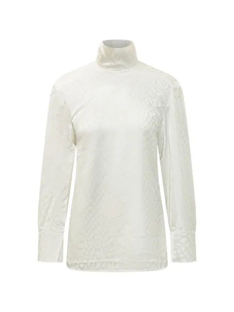 IRO patterned-jacquard high-neck blouse