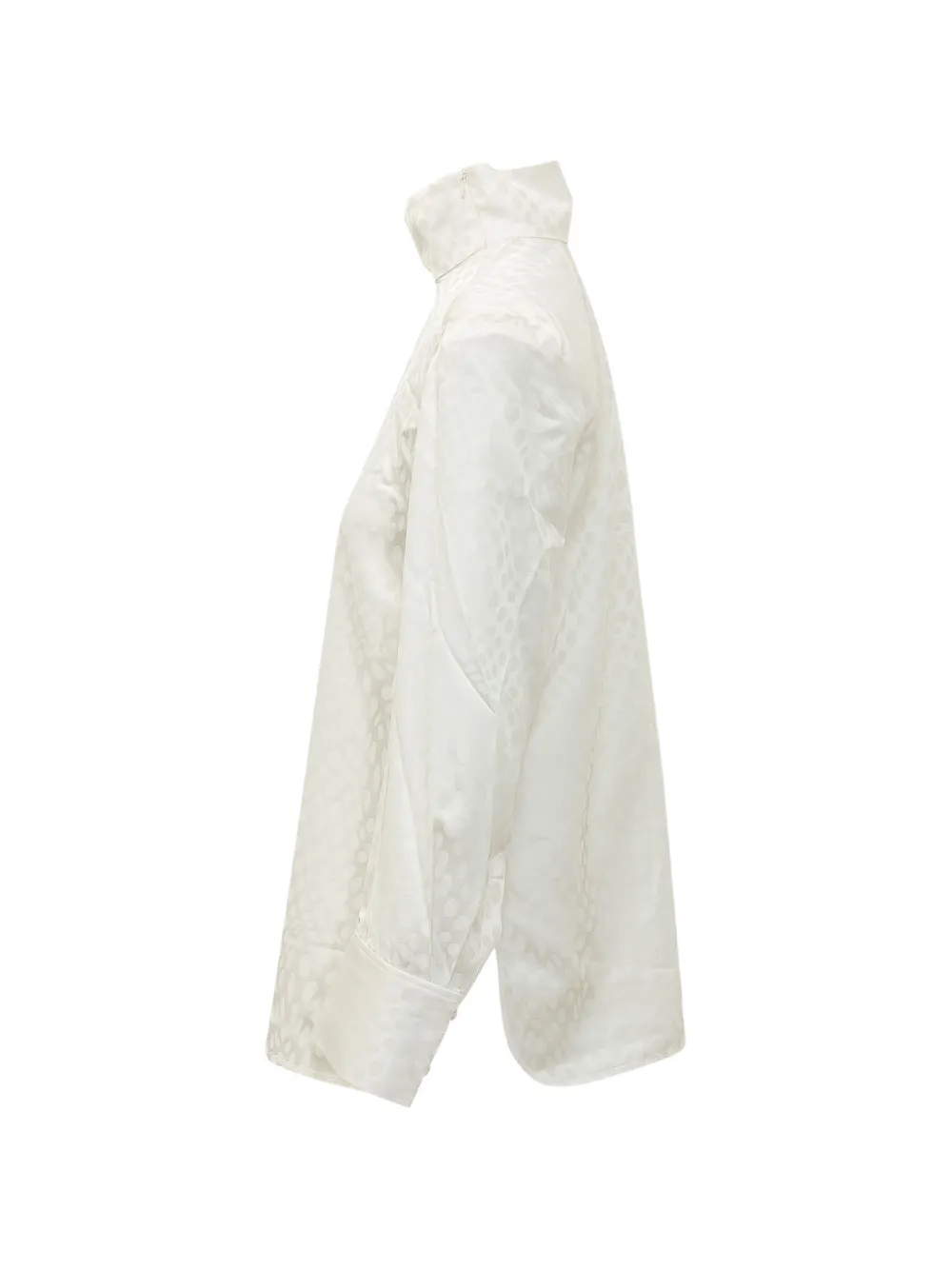IRO patterned-jacquard high-neck blouse Wit